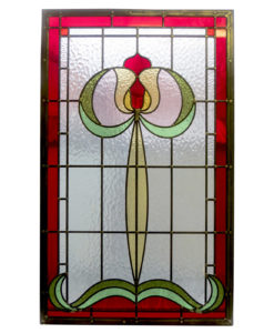 Art Nouveau Tulip Stained Glass