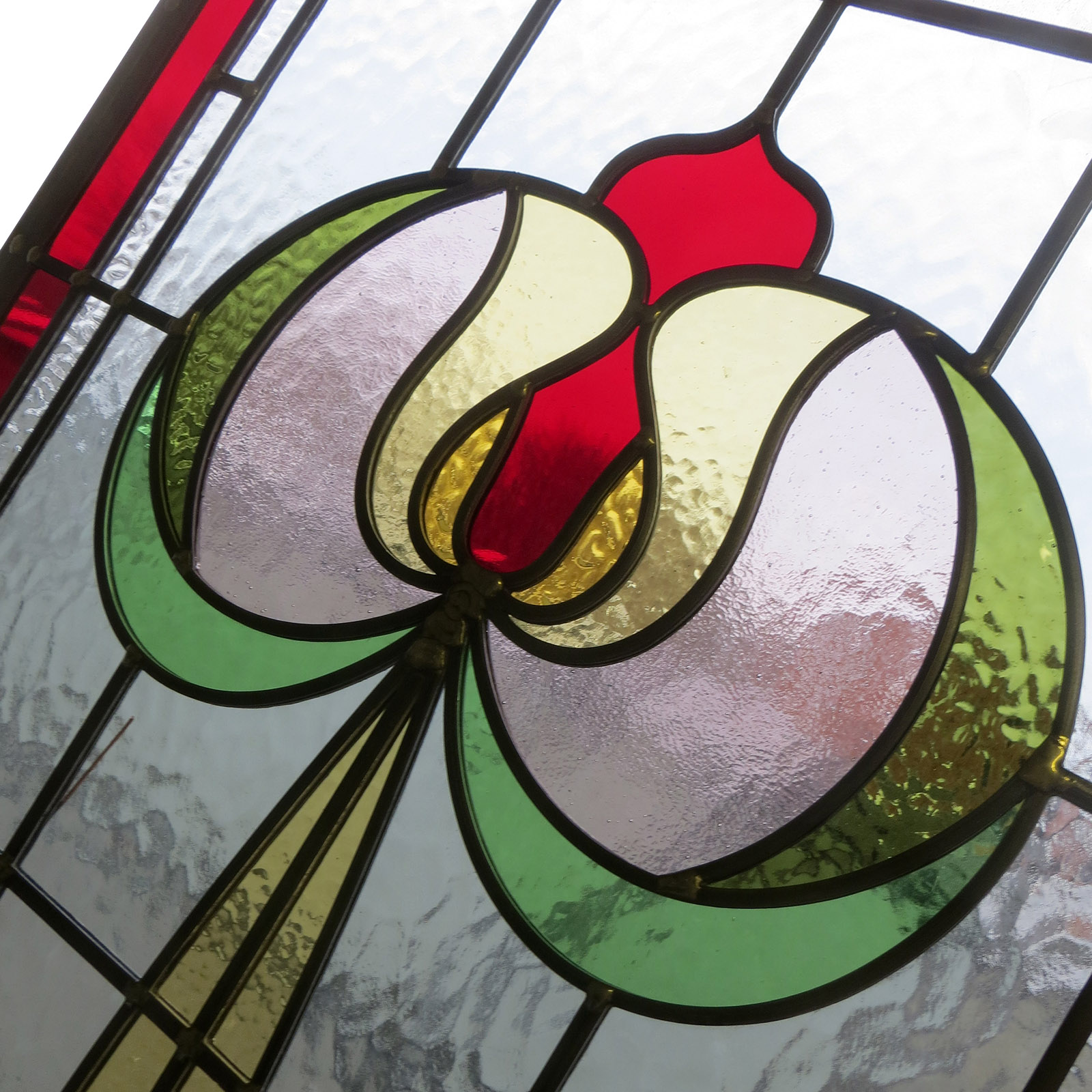 Art Nouveau Tulip Stained Glass