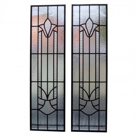 Traditional Art Deco Stained Glass Panels - From Period Home Style