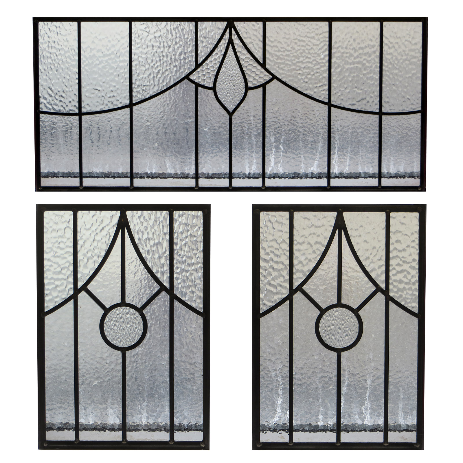 Traditional Art Deco Stained Glass Panels