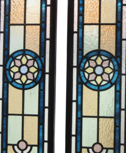 Blue Star Stained Glass Panels
