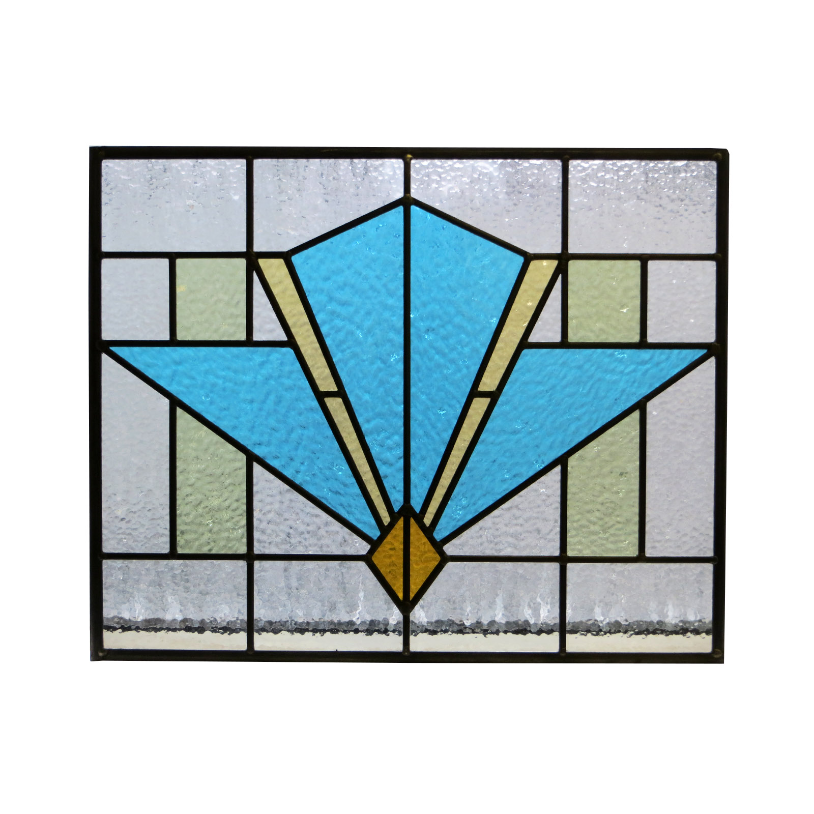 Art Deco Style Stained Glass Panel - From Period Home Style