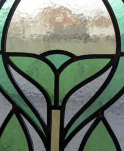 1930s Deco Stained Glass Panel