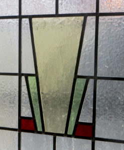 Simple 1930s Deco Stained Glass Panel