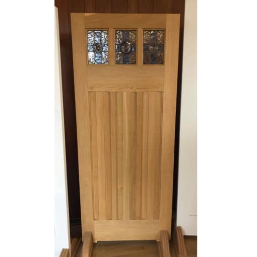 Hardwood Chevron Panel Door (Arts & Crafts) - Period Home Style