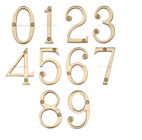 0-9 Face Fixed Door Numerals (76mm)