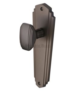 Art Deco Charlston Door Knob On Plate