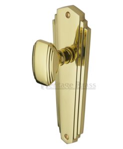 Art Deco Charlston Door Knob On Plate