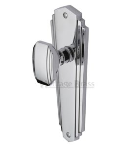 Art Deco Charlston Door Knob On Plate