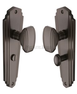 Art Deco Charlston Door Knob On Plate