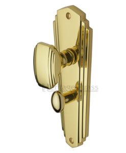 Art Deco Charlston Door Knob On Plate