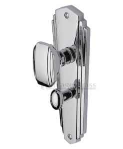 Art Deco Charlston Door Knob On Plate