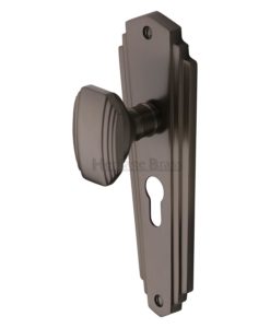 Art Deco Charlston Door Knob On Plate