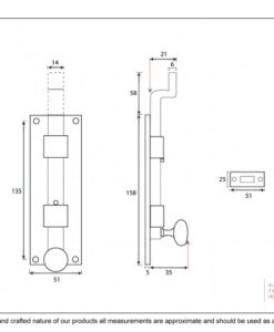 Pewter Cranked Knob Bolt