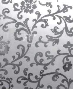 Flower Etched Glass Panel