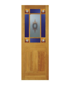 Etched Centre Glass Panel