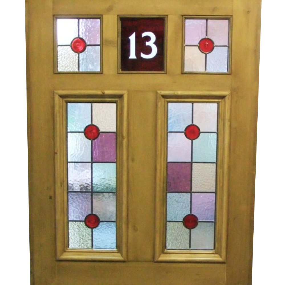 Victorian Glass Door PanelsStained Glass Windows EBay Solid Oak