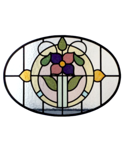 Art Nouveau Detailed Stained Glass Panel