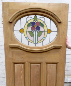 Art Nouveau Detailed Stained Glass Panel