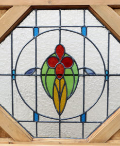 Simple 1930 Stained Glass Panel