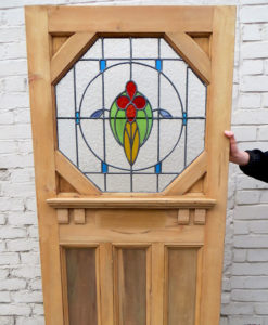 Simple 1930 Stained Glass Panel
