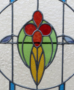 Simple 1930 Stained Glass Panel
