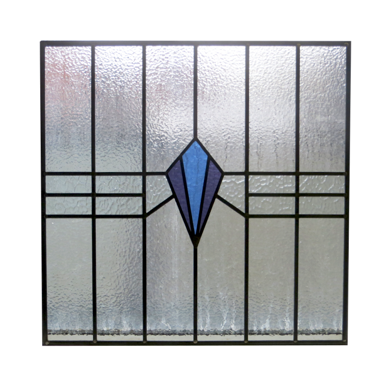 Basic Art Deco Stained Glass Panel From Period Home Style