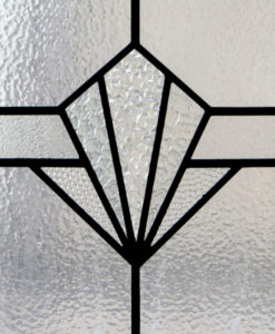 Plain Art Deco Stained Glass Panel