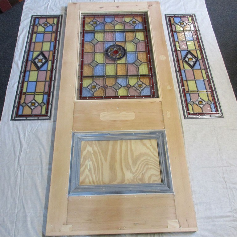 Intricate Victorian Stained Glass Panel - From Period Home Style