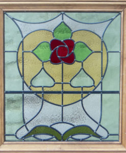 Art Nouveau Style Stained Glass Panel