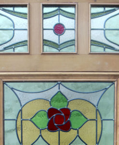 Art Nouveau Style Stained Glass Panel