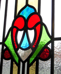 Art Nouveau Torches Stained Glass Panels