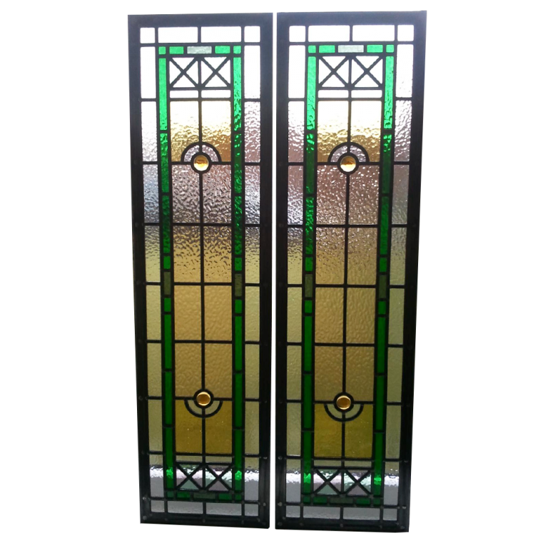 Edwardian Style Stained Glass Panels From Period Home Style