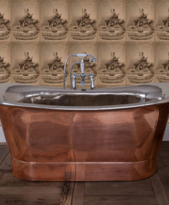 Normandy Copper Bath With Nickel Interior