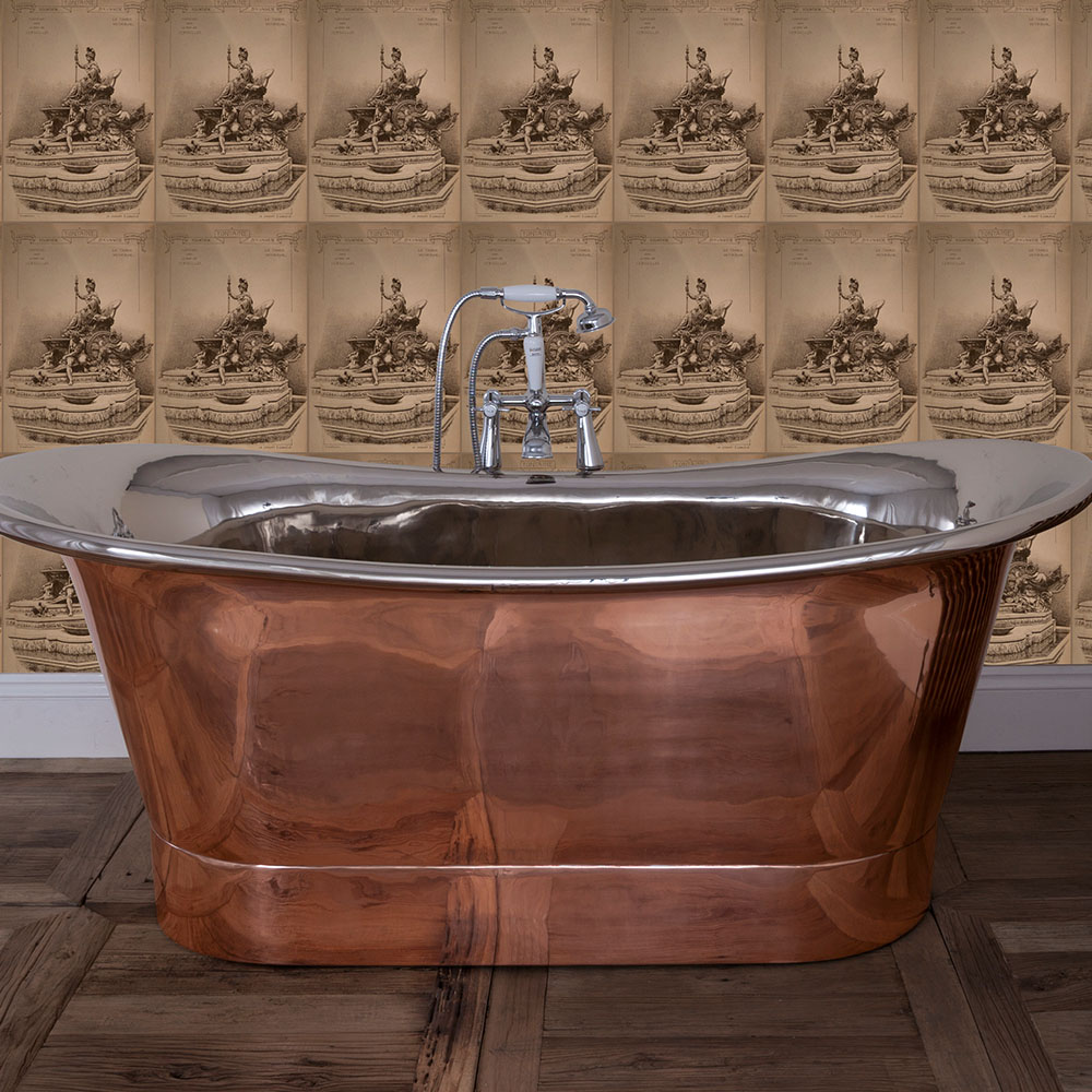 Normandy Copper Bath With Nickel Interior