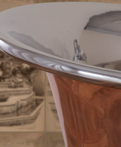 Normandy Copper Bath With Nickel Interior