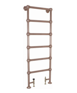 Small Tall Steel Towel Rail Copper Finish