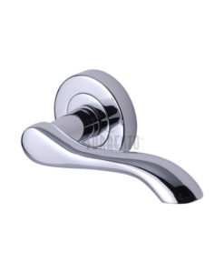 Aurora Door Handle On Round Rose