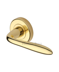 Sutton Door Handle On Round Rose