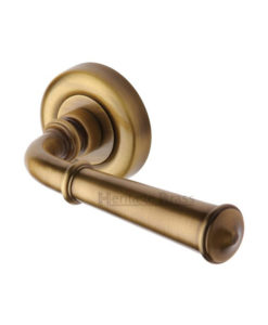 Colonial Door Handle On Round Rose