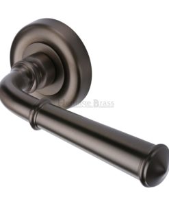 Colonial Door Handle On Round Rose