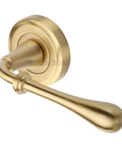 Roma Door Handle On Round Rose