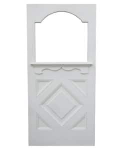 BD34 - Hardwood Arched Diamond Panel Door (1930s)