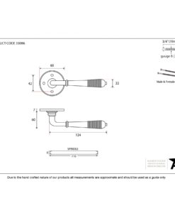 Polished Nickel Reeded Lever Rose Set