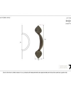 Beeswax Gothic D Handle 6