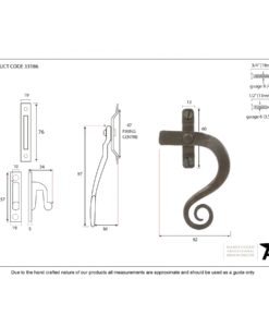 Beeswax Monkeytail Fastener (RH)