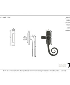Black Monkeytail Fastener