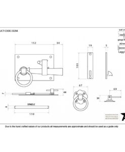Black Cottage Latch (LH)