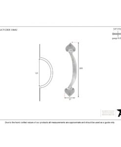 Pewter Gothic D Handle 8