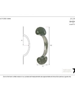 Pewter Bean D Handle 6